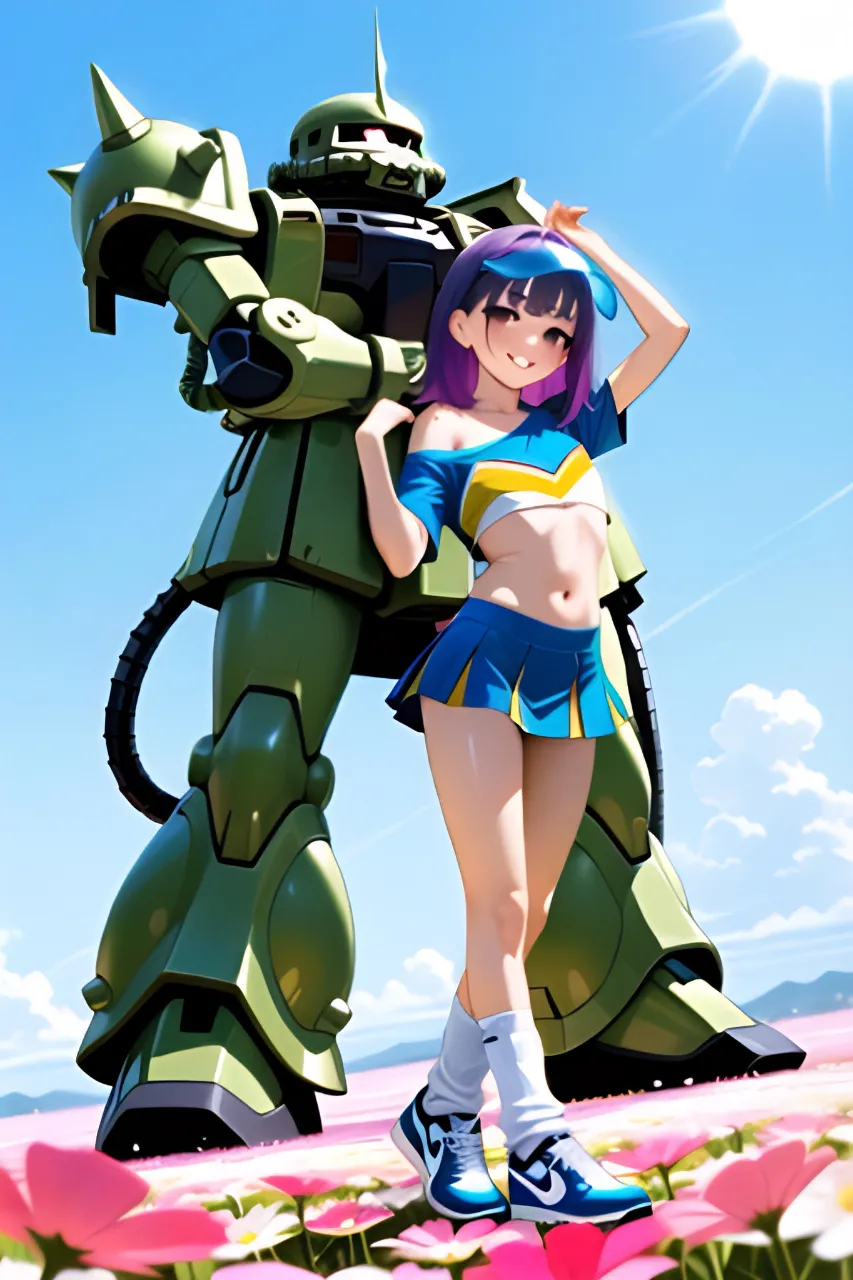 今日を頑張ってる人も、今日は頑張ってない人も、みんなまとめて応援したい、ザクとチアガール！…紫
