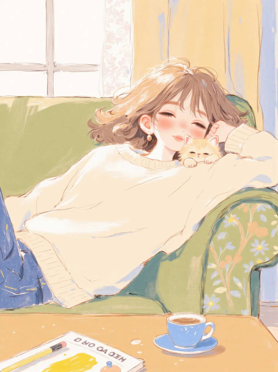 ミルクティー色の午後 — れいんさんのAIイラスト