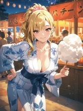 ギャルと夏祭り4 — 夏祭りイラストのAIイラスト|SUPPART