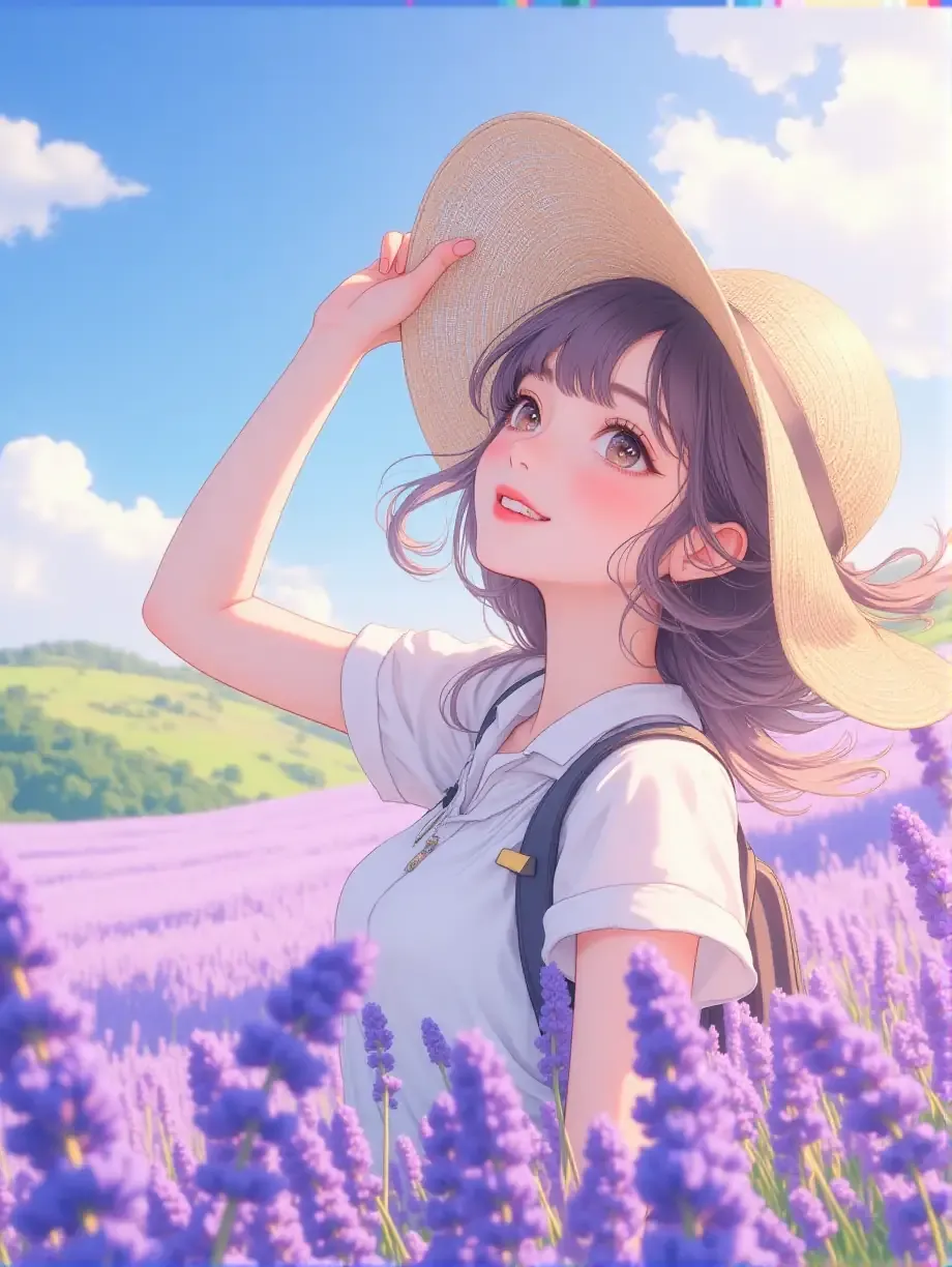 ラベンダーの頂上 — rairaさんのAIイラスト