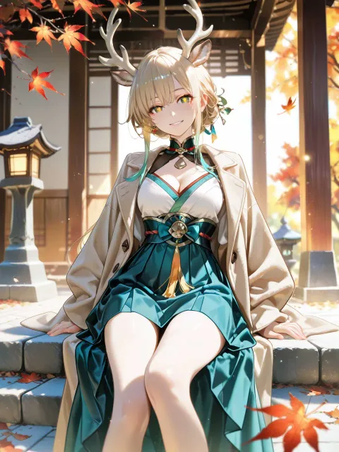 Beneath the autumn-coloured… - 奈良の鹿
