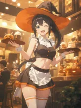 ハロウィンの日のメイド喫茶