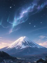 星空と富士山 — 星空イラストのAIイラスト｜SUPPART