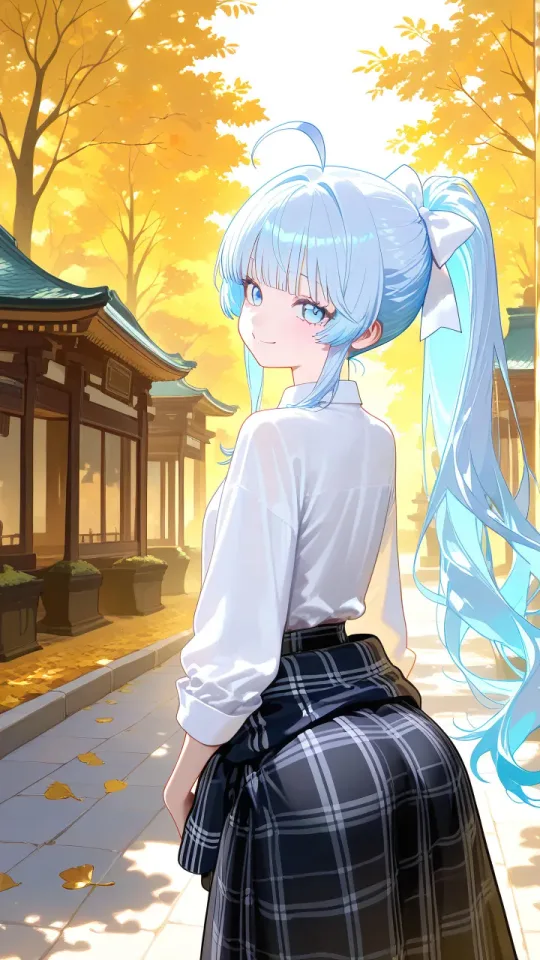 【石崎日梨さん着用】Rirandture バルーンキャミトップス 水色 サイズ2 紅葉狩り水色ちゃん｜AIイラスト無料生成 - SUPPART
