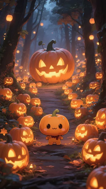 パンプキンランタンとパンプキンマスコット🎃🎃🎃