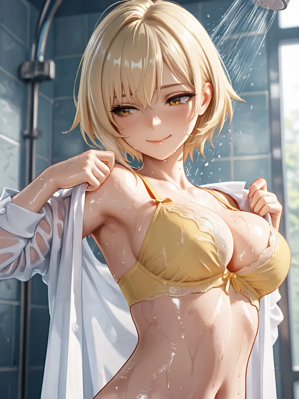 シャワーで濡れ透け2❤️
