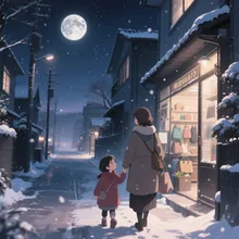 帰り道の幼少の記憶,あれ？お月様がついてくる