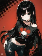 クールに水玉模様 — りあさんのAIイラスト
