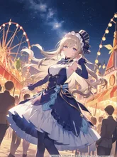 夜も賑やかな遊園地⭐️