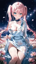 コスモスに囲まれて