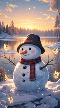 雪だるまと妖精