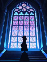 荘厳色彩窓 — ステンドグラスイラストのAIイラスト|SUPPART