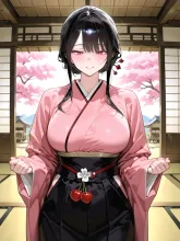 桜色の着物