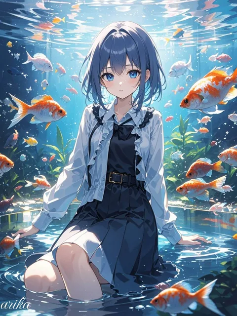 青に溶ける少女