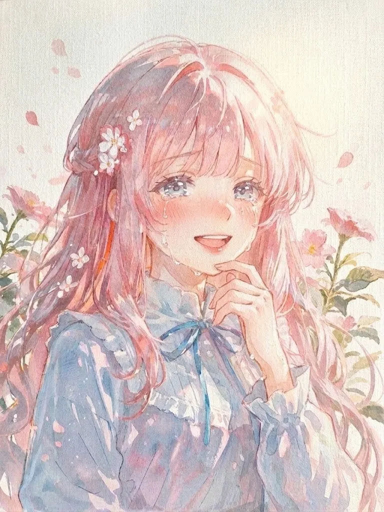 少女の憂い 【水彩画 version】｜AIイラスト無料生成 - SUPPART