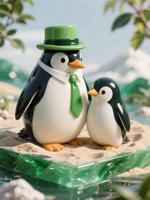 親子ペンギン
