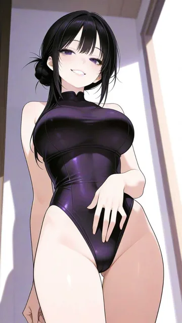 黒髪清楚系、学校用の水着、セクシー、可愛すぎる