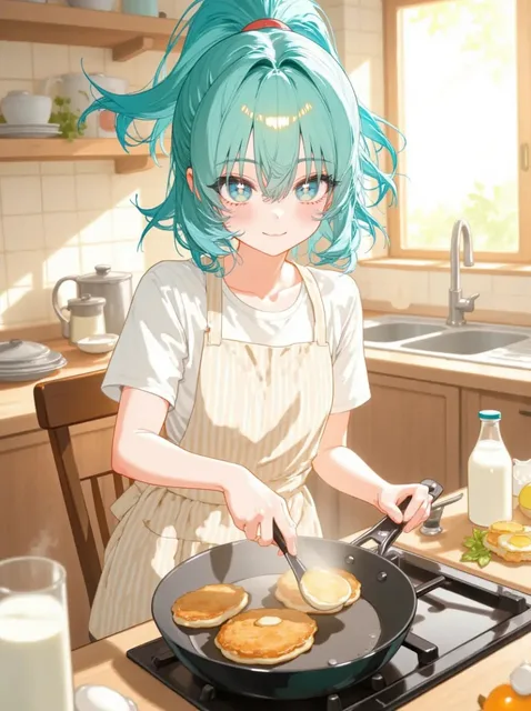 日曜日の朝にパンケーキ!