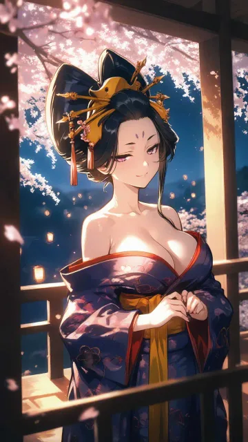 伊達兵庫髷、信じられない程美人な花魁、豪華な着物