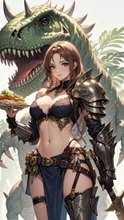 A female gourmet warrior