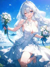 ブーケトス行くわよ〜❤ — 花嫁イラストのAIイラスト|SUPPART
