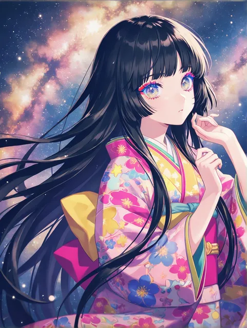 星空と少女