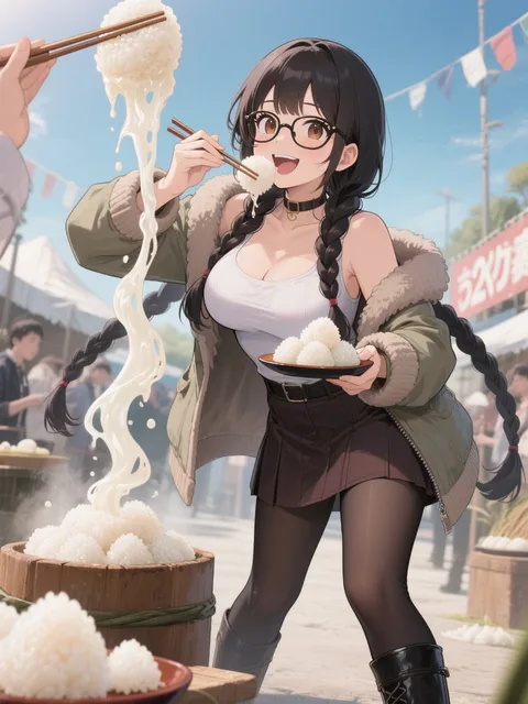 「穂蔵 灯子(ほのぐら とうこ)」餅つき大会で餅を食べまくる
