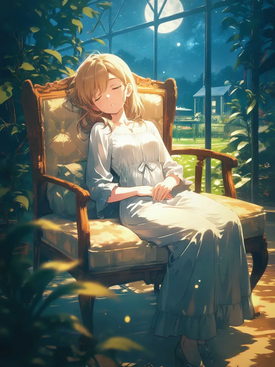 植物に囲まれながら