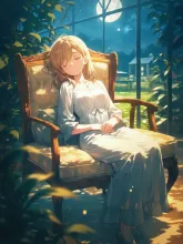 植物に囲まれながら