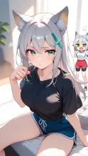 君は犬派だよね? — ショートパンツイラストのAIイラスト|SUPPART