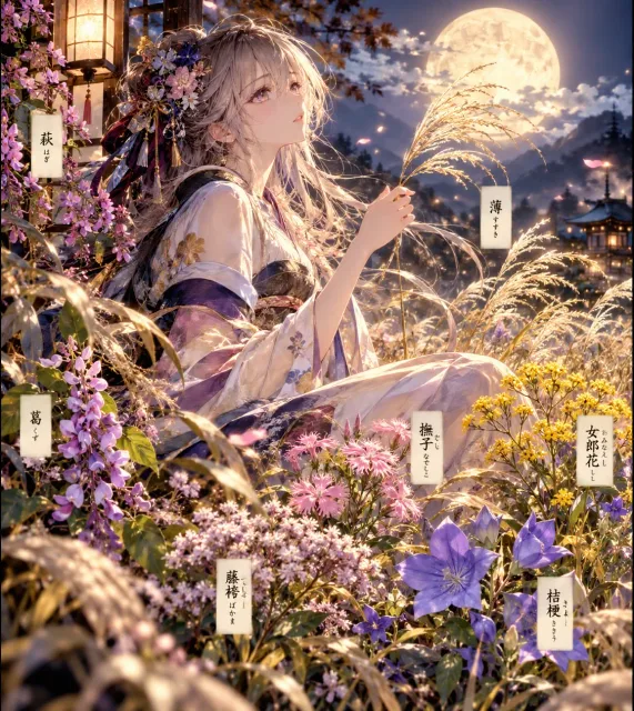 高画質修復 - 秋の七草 / なっしー