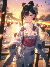 屋形船の芸者美人·夏の宵の屋形船 の投稿作品