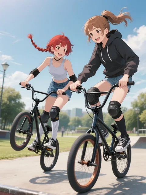 双子とMTB