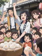 町内会の餅つき大会