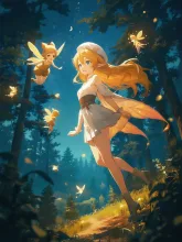 姫さま、そろそろ帰りましょう — 夜空イラストのAIイラスト｜SUPPART