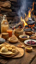 山小屋のカフェセット