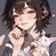 猫の擬人化アイコン