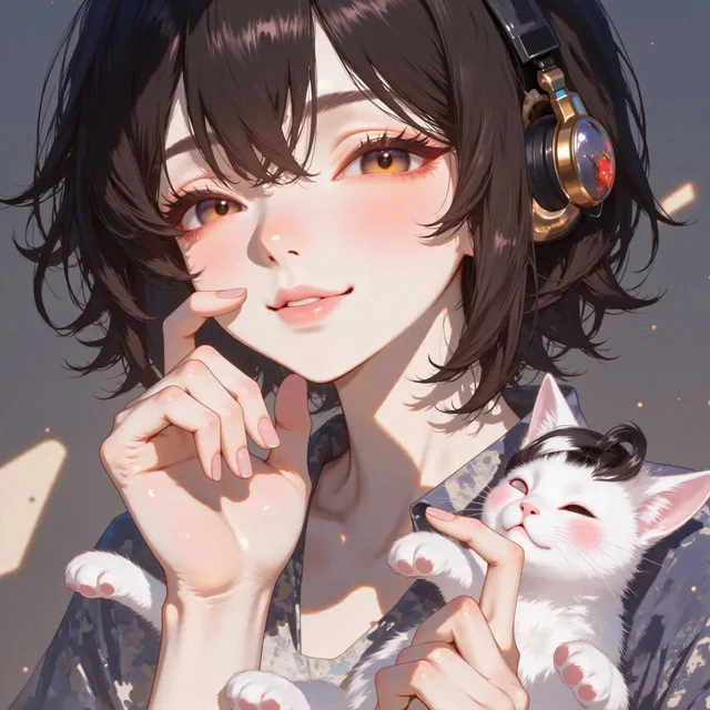 猫の擬人化アイコン