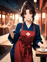 江戸の町娘·団子屋の店先で の投稿作品