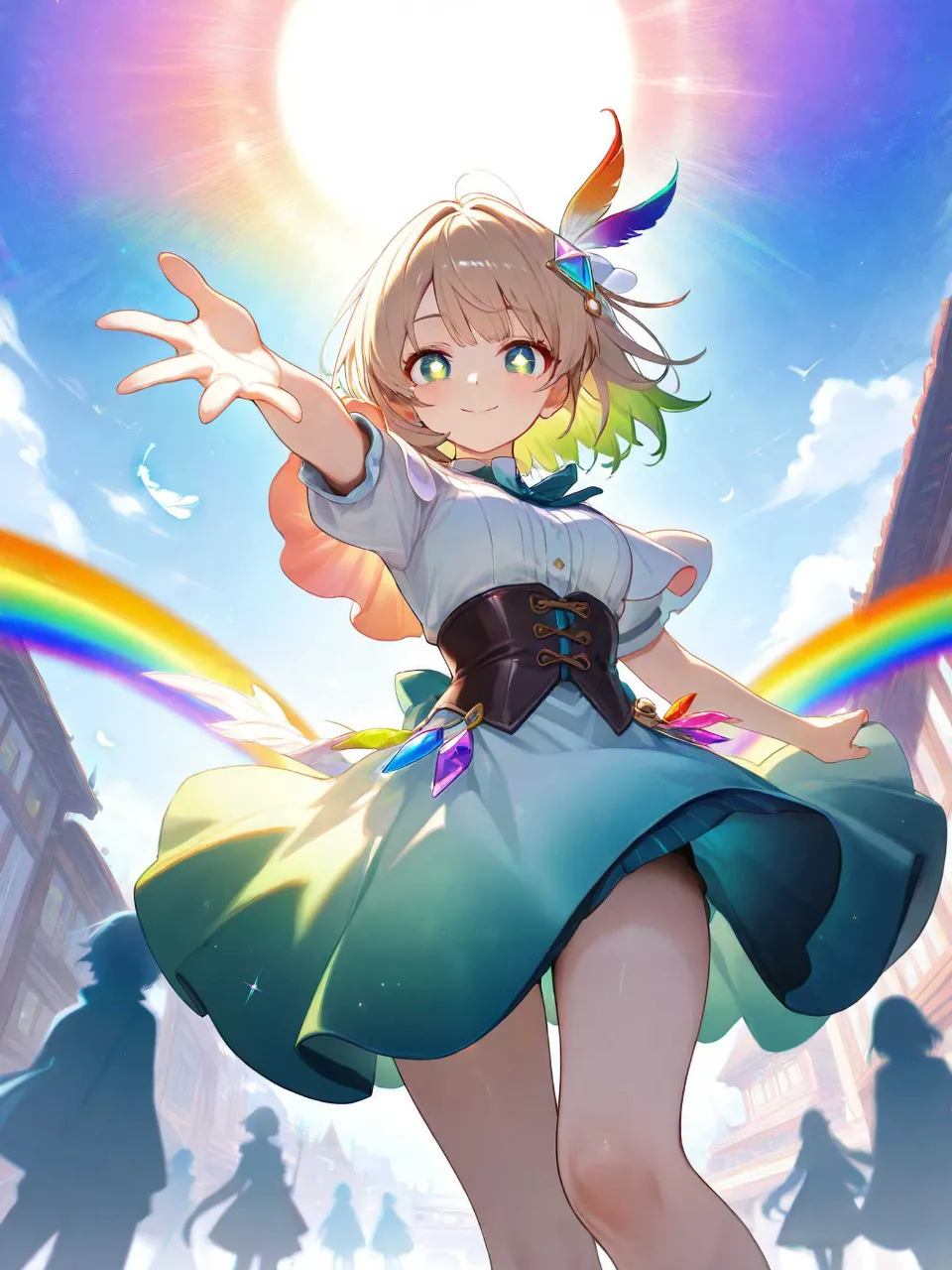 虹色の風の稚奈。