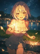 ぺこらと線香花火