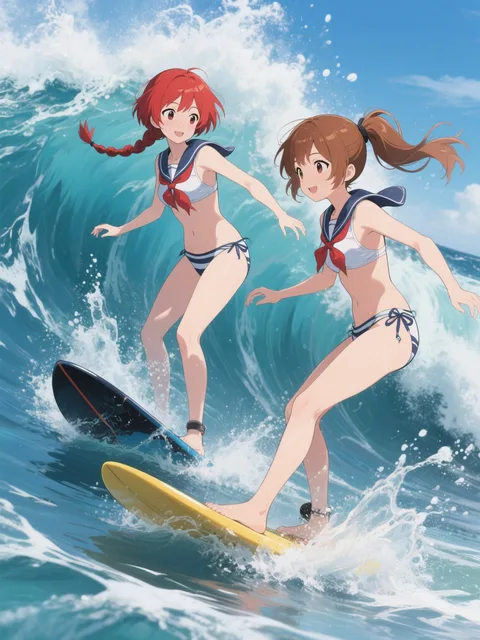 双子と波乗り