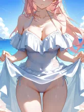 陽が照らす煌めく白肌