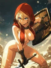 赤ずきんちゃん戦士 — そばかすさんのAIイラスト
