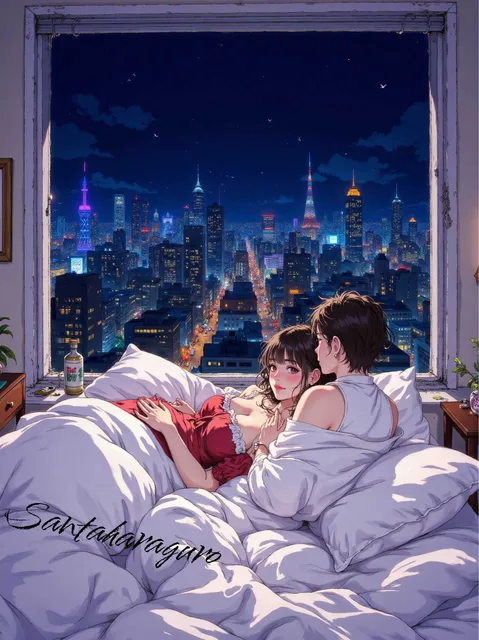 透き通るイラスト - 画像生成チャレンジ / はらぐろサンタ