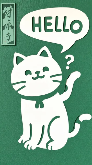 こねこ切り絵