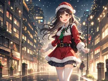 サンタクロースのコスプレする女の子 — 小川さやかさんのAIイラスト
