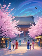 春のお寺参り
