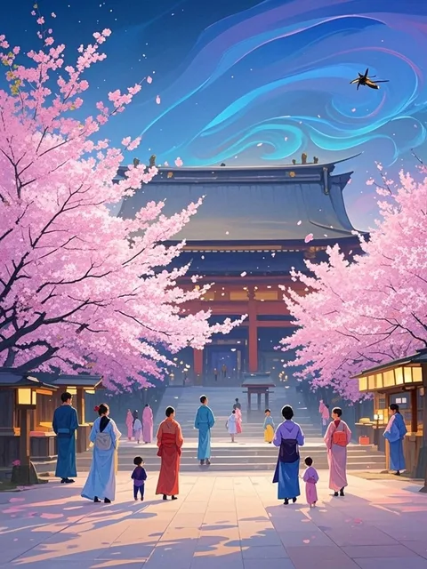 春のお寺参り