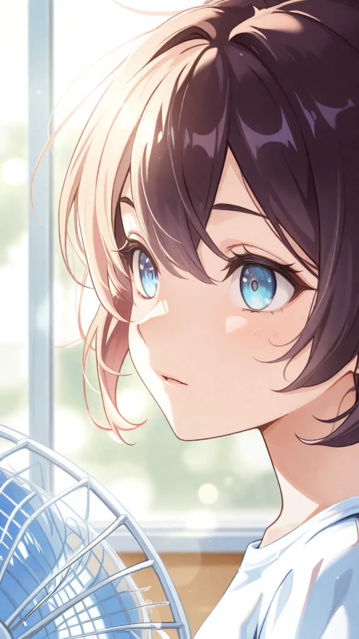 放課後の教室・ショートの少女